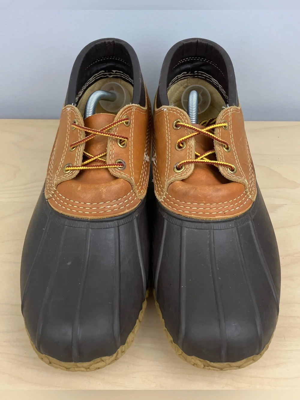 L.L. Bean Men’s Size 12.0 M Duck Boots Gumshoe Rubber Moc Brown Leather Shoes